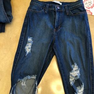 Fashion nova distressed high waisted jeans